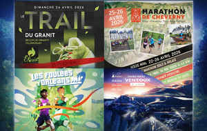 Résultats Running du week-end 25/26 avril 2026